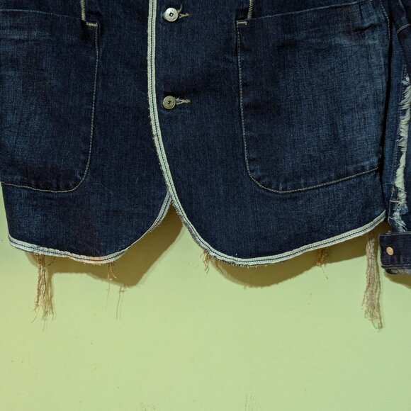 Marithe Francois Girbaud Jean Jacket (Large) Deconstructed Fashion - Picture 5 of 10